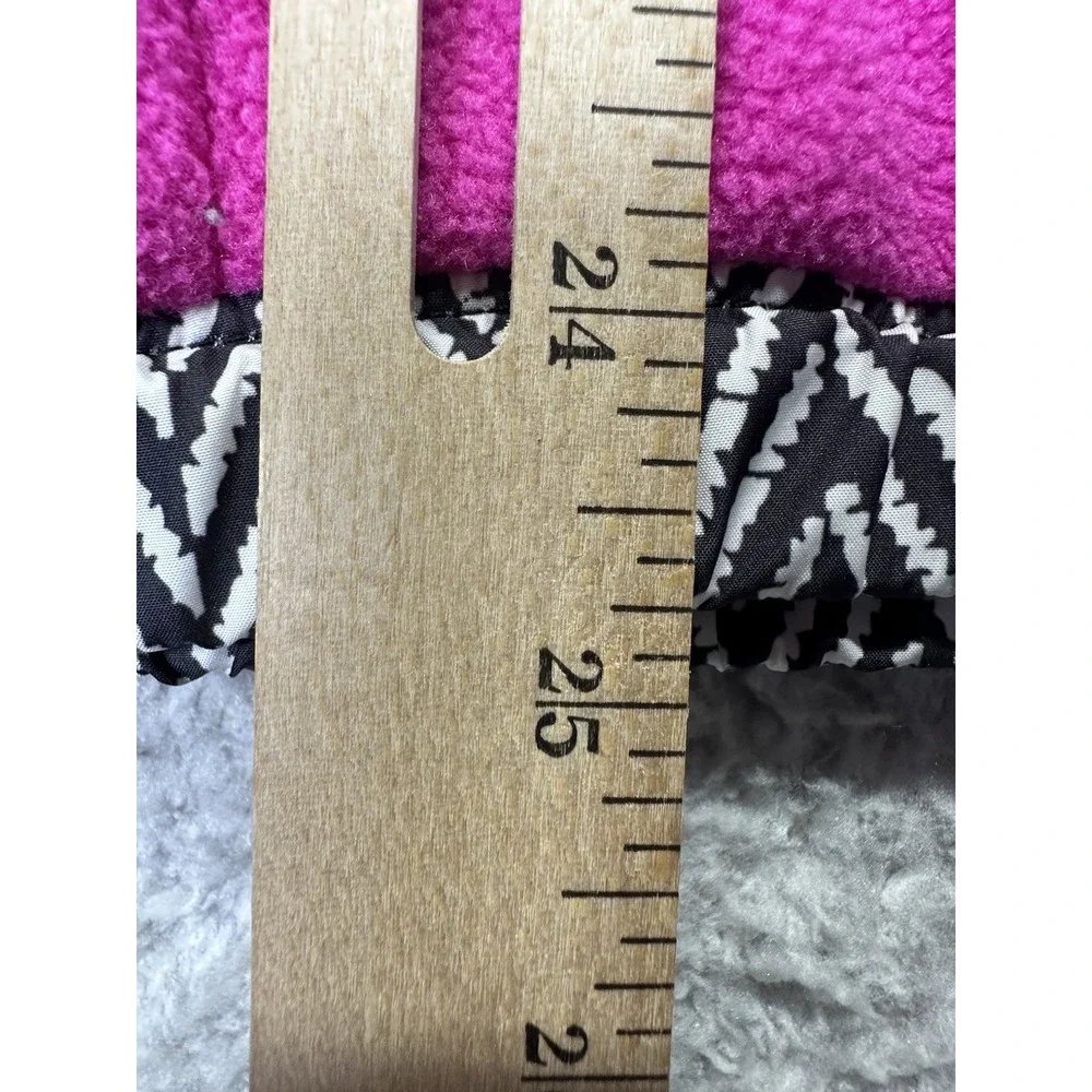 The North Face Girls Denali Jacket Pink Black White Full Zip‎ Hood XL (18)